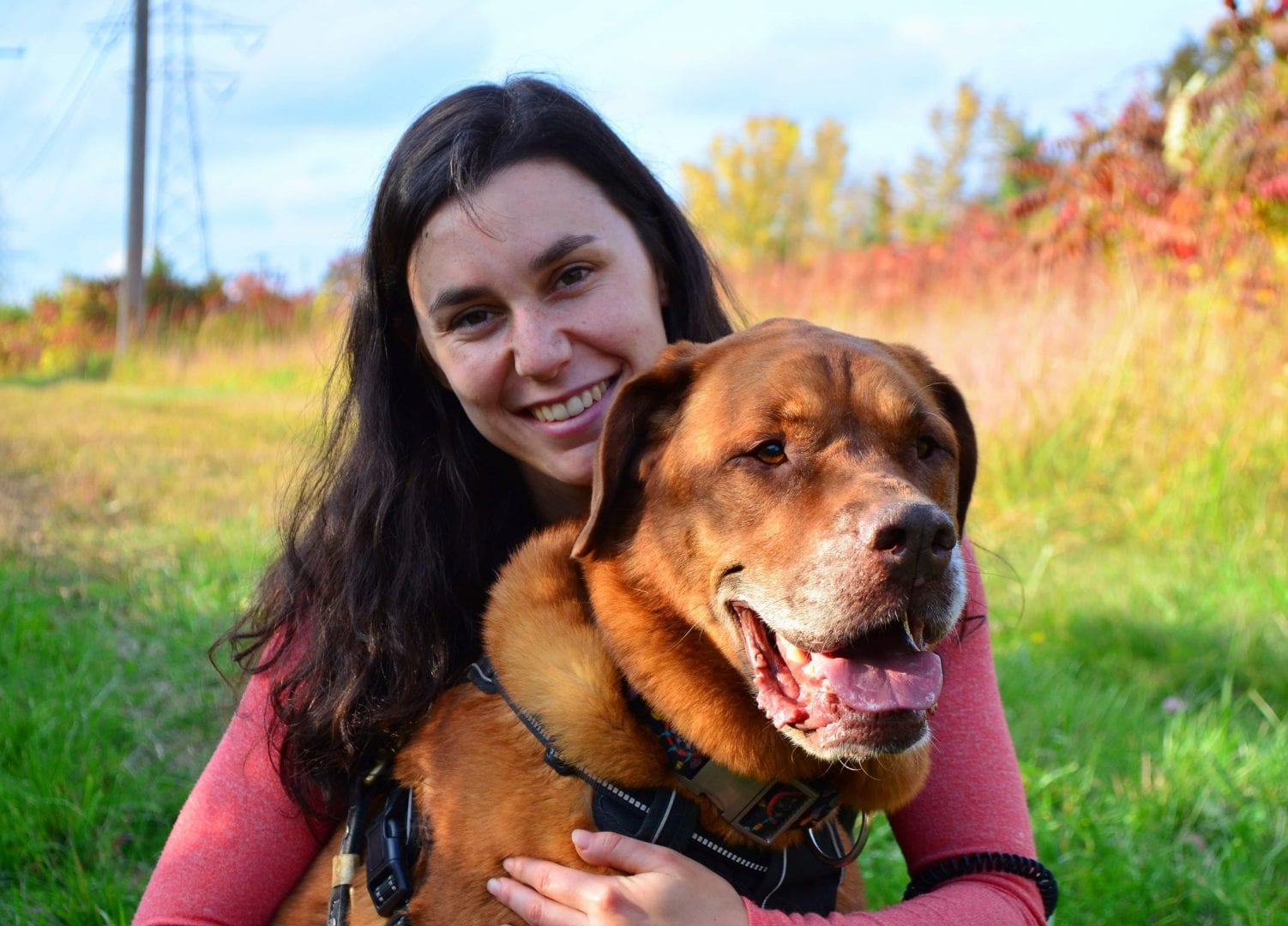 Josianne avec son chien